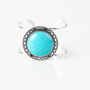 Blue and Silver Cuff Bracelet
